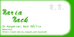 maria nack business card